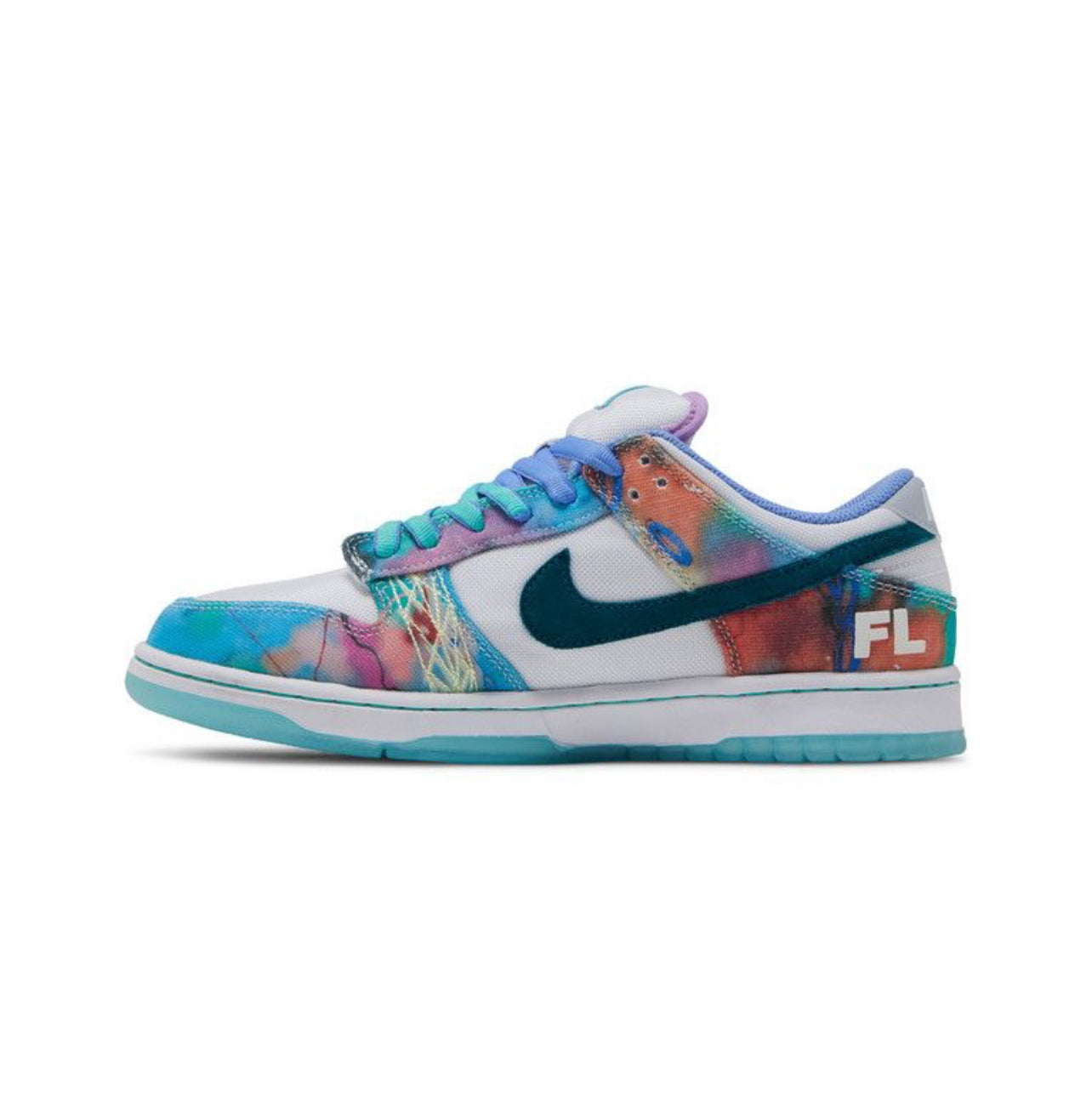Futura × Nike SB Dunk Low "White and Geode Teal"