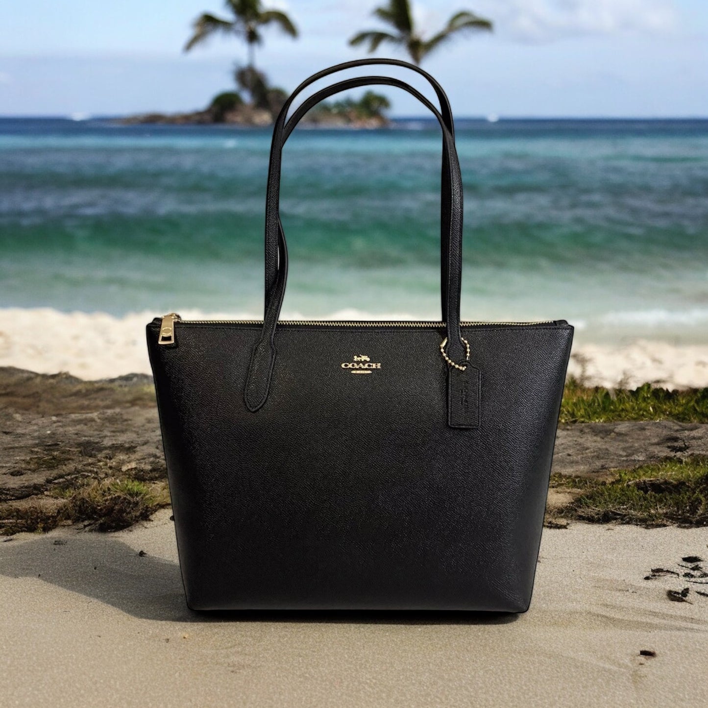 Coach Zip Top Tote Bag