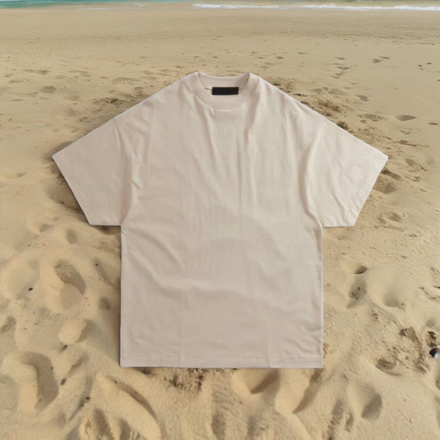 Essentials Tee - Silver Cloud Oversized Fit