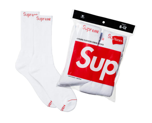 Calcetines deportivos Supreme/Hanes (paquete de 4)