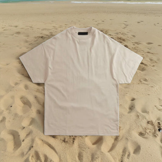 Camiseta Essentials - Silver Cloud Ajuste extragrande